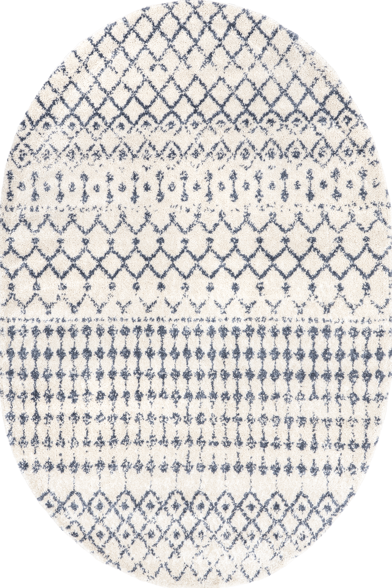 Moroccan Trellis Soft Shag Rug | Beige