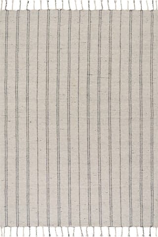 Arven Striped Handmade Cotton Rug | Grey