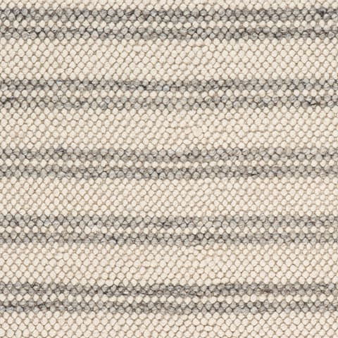 Venit Modern Striped Farmhouse Rug Swatch | Beige