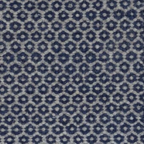 Honeycomb Handwoven Wool Custom Rug Swatch | Indigo/Grey