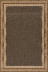 Isolated view of Grey Rectangle Loenya Modern Bordered Indoor/Outdoor Rug, showcasing its design