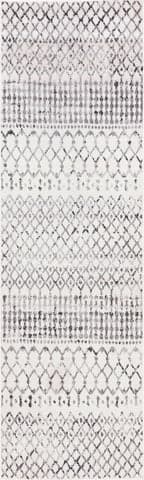 Isolated view of Grey Runner Kendyll Modern Trellis Rug, showcasing its design