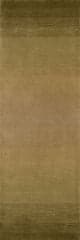 Isolated view of Olive Green Runner Ombre Hand Loomed Gradient Wool Rug, showcasing its design