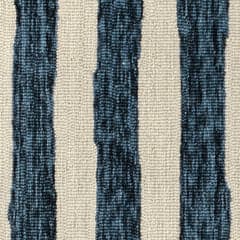Silas Stripe Hand Micro Hooked Wool Rug Swatch | Navy