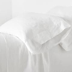 Lush Linen Pillowcases | White