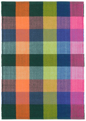 Happy Plaid Handwoven Indoor/Outdoor Rug | Multi