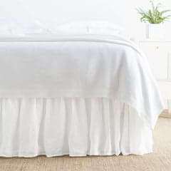 Savannah Linen Gauze bed skirt | White