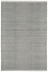 Herringbone Handwoven Cotton Rug | Slate Grey
