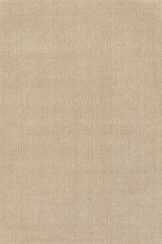 Isolated view of Beige Rectangle Crosby Solid Wool Cozy Rug, showcasing its design