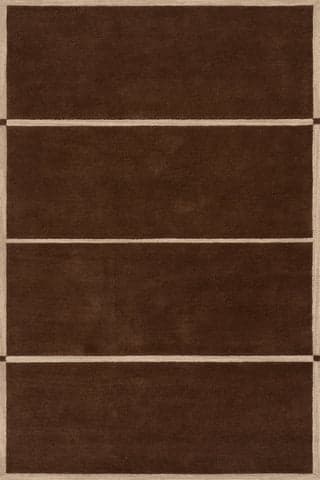 Isolated view of Brown Rectangle Mira Mid-Century Geometric Rug, showcasing its design