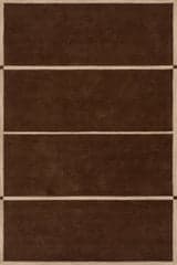 Isolated view of Brown Rectangle Mira Mid-Century Geometric Rug, showcasing its design