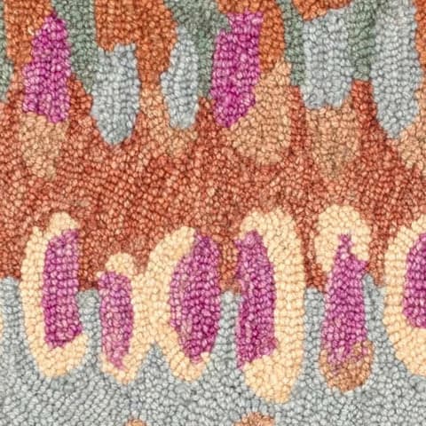 Paint Chip Hand Micro Hooked Wool Rug Swatch | Clay