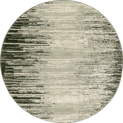 Isolated view of Green Round Chitwan Plush Textured Washable Rug, showcasing its design