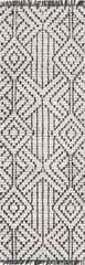 Isolated view of Beige Runner Amelia Double Diamond Rug, showcasing its design