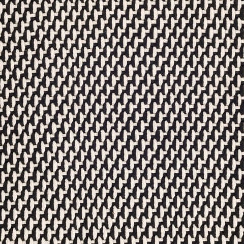 Two-Tone Rope Handwoven Indoor/Outdoor Rug Swatch | Black/Ivory