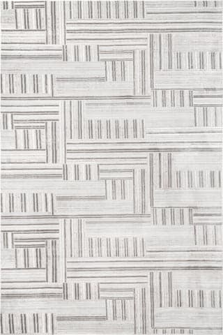 Isolated view of Grey Rectangle Lucy Abstract Pinstripes Rug, showcasing its design