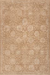 Isolated view of Gold Rectangle Vala Traditional Vintage & Distressed Rug, showcasing its design