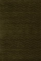 Isolated view of Green Rectangle Mireille Solid Wool Cozy Rug, showcasing its design