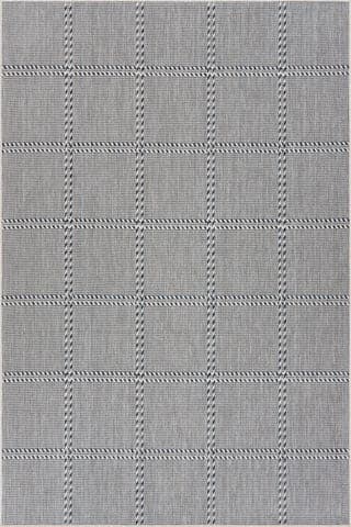 Isolated view of Blue Rectangle Marnie Coastal Geometric Indoor/Outdoor Rug, showcasing its design