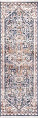 Isolated view of Blue Runner Idina Bordered Medallion Rug, showcasing its design