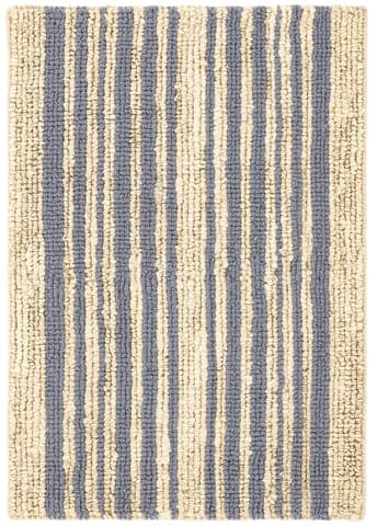 Calder Stripe Handwoven Jute Rug | Pewter Blue