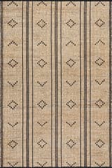 Isolated view of Natural Rectangle Fern Striped Rug, showcasing its design