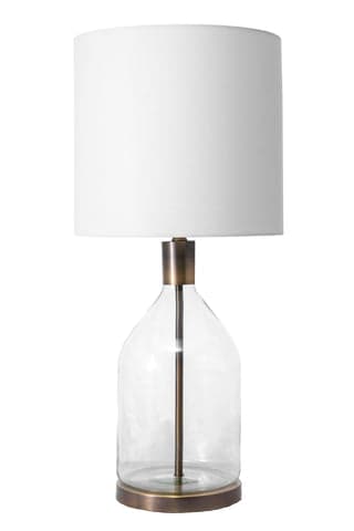 Isolated view of Gold  29-inch Yolanda Glass Table Lamp, showcasing its design