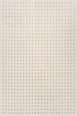 Isolated view of Cream Rectangle Lambertville Plush Textured Washable Rug, showcasing its design