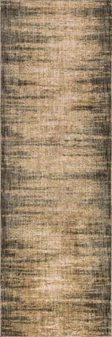Isolated view of Green Runner Phewa Rug, showcasing its design