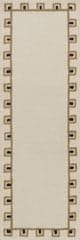 Isolated view of Ivory Runner Yves Bordered Wool Rug by Nate Berkus, showcasing its design