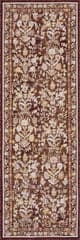 Isolated view of Brick Runner Inari Traditional Floral Indoor/Outdoor Rug, showcasing its design