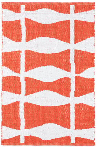 Circuit Handwoven Indoor/Outdoor Rug | Tangerine