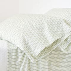 Feather Ogee Sheet Set | Sage