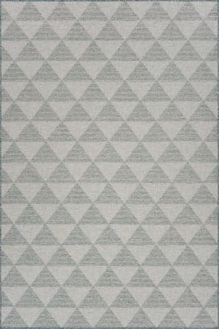Isolated view of Blue Rectangle Linea Modern Geometric Indoor/Outdoor Rug, showcasing its design