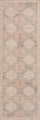Isolated view of Peach Runner Sahi Traditional Diamond Washable Rug, showcasing its design