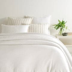 Faye Linen Duvet Cover | Dove White