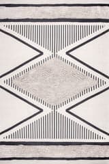 Isolated view of Beige Rectangle Cotton Shag Rug, showcasing its design