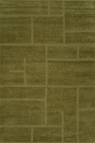 Isolated view of Green Runner Kary Bohemian Abstract Rug, showcasing its design