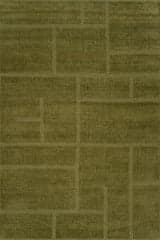 Isolated view of Green Runner Kary Bohemian Abstract Rug, showcasing its design