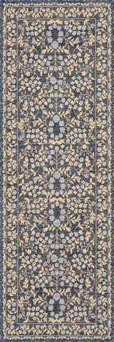 Isolated view of Navy Runner Sanaya Transitional Floral Indoor/Outdoor Rug, showcasing its design
