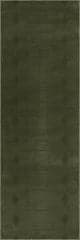 Isolated view of Green Runner Olivyne Geometric Plush Textured Washable Rug, showcasing its design