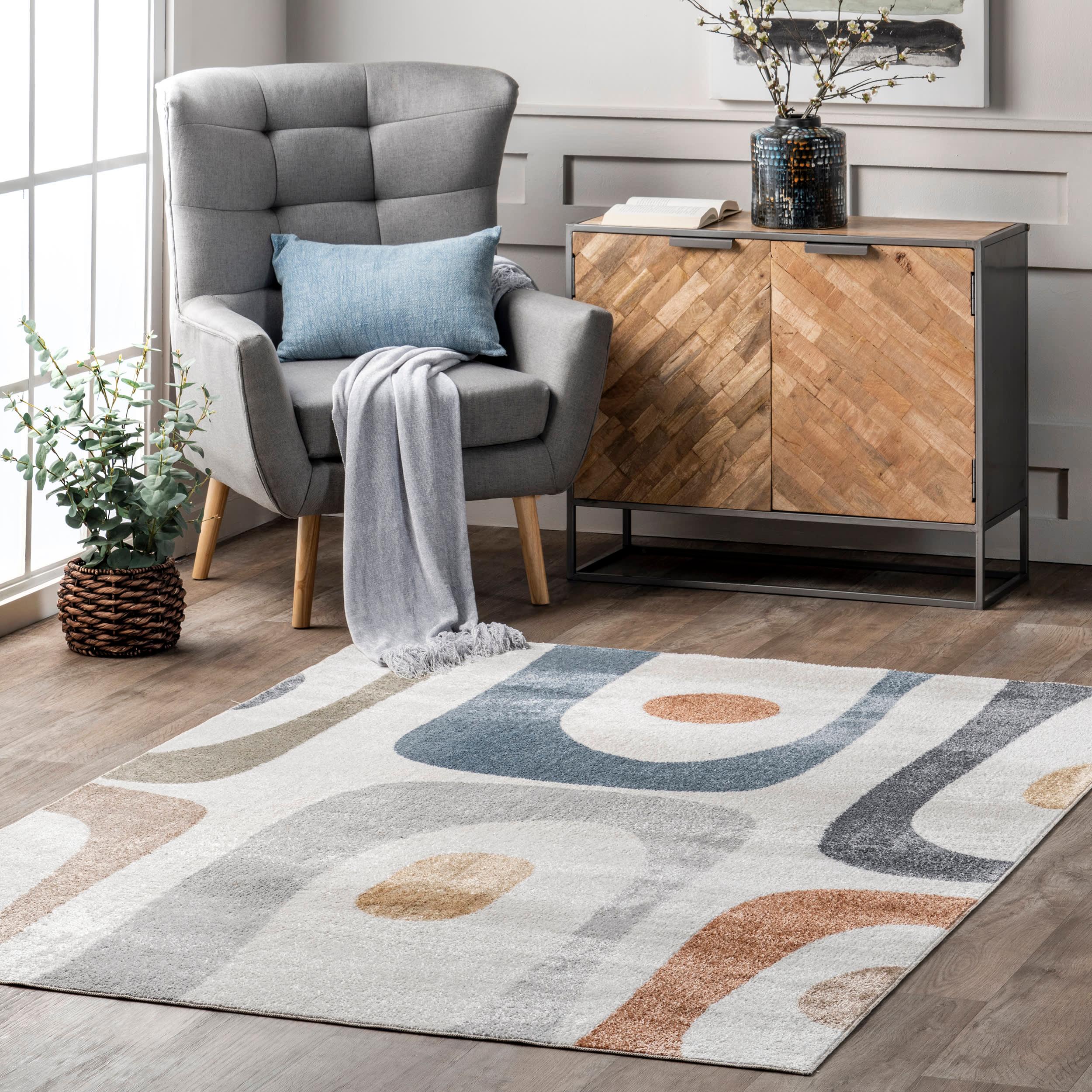 Astra Retro Abstract Washable Rug | Multicolor – Rugs USA