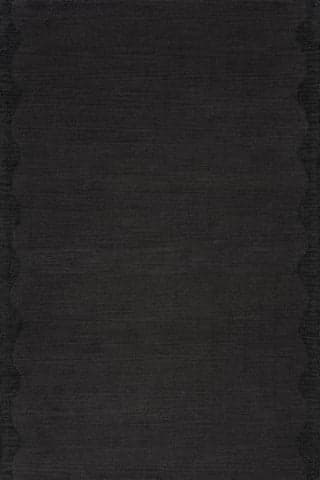 Isolated view of Charcoal Rectangle Ondine Solid Wool Rug by Nate Berkus, showcasing its design