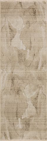 Isolated view of Beige Runner Luniva Plush Abstract Area Rug, showcasing its design