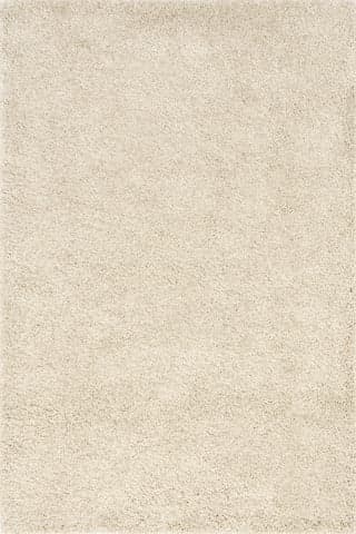 Isolated view of Beige Ivory Rectangle Vida Solid Shag Rug, showcasing its design