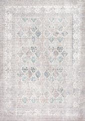 Isolated view of Grey Rectangle Vintage Trellis Rug, showcasing its design
