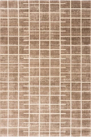 Isolated view of Brown Rectangle Sorana Modern Geometric Rug, showcasing its design