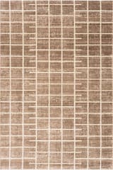 Isolated view of Brown Rectangle Sorana Modern Geometric Rug, showcasing its design