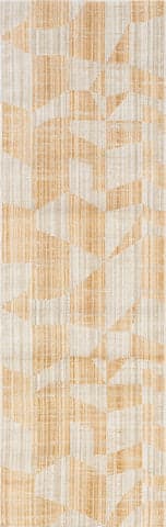 Isolated view of Orange Runner Dania Abstract Washable Indoor/Outdoor Rug, showcasing its design