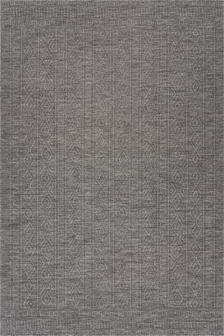 Isolated view of Grey Runner Eiraz Contemporary Solid Indoor/Outdoor Rug, showcasing its design